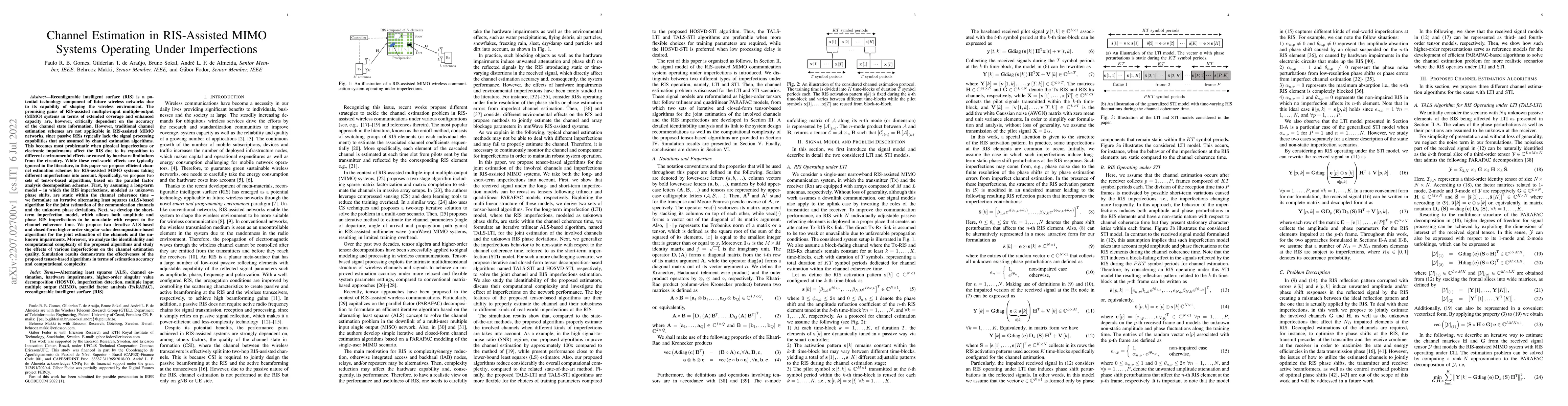 Thumbnail for Channel Estimation in RIS-Assisted MIMO Systems Operating Under
  Imperfections