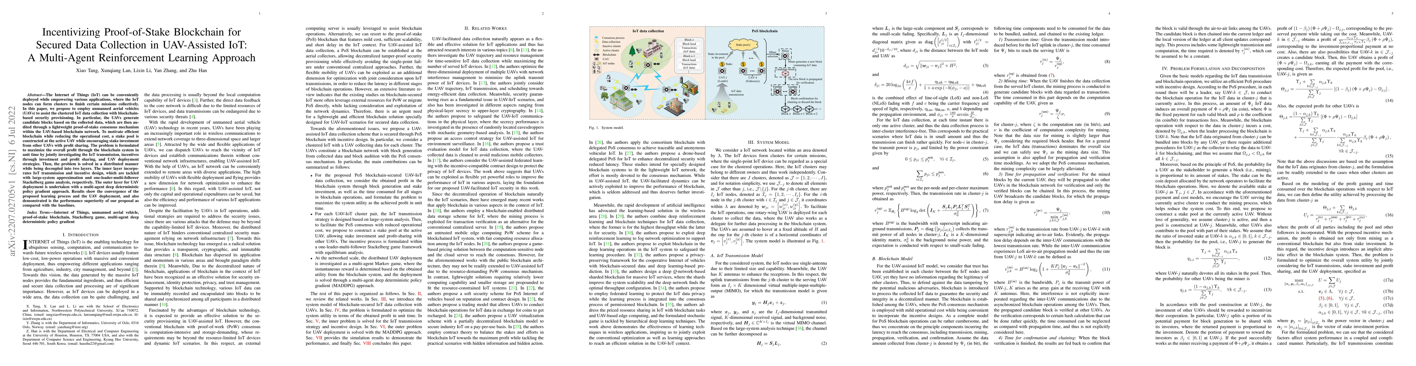 Thumbnail for Incentivizing Proof-of-Stake Blockchain for Secured Data Collection in
  UAV-Assisted IoT: A Multi-Agent Reinforcement Learning Approach