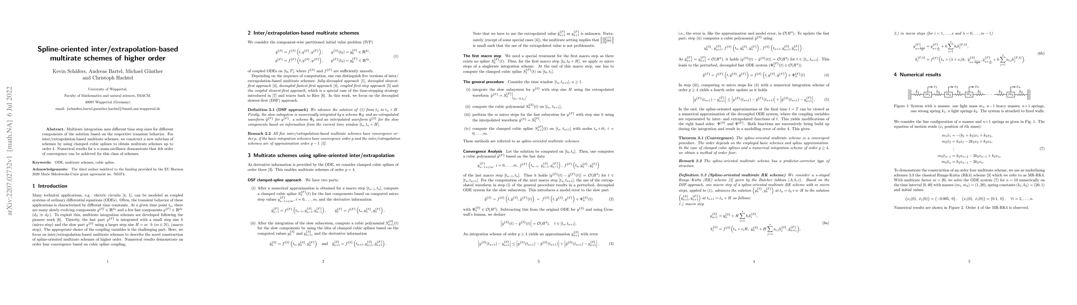 Thumbnail for Spline-oriented inter/extrapolation-based multirate schemes of higher
  order