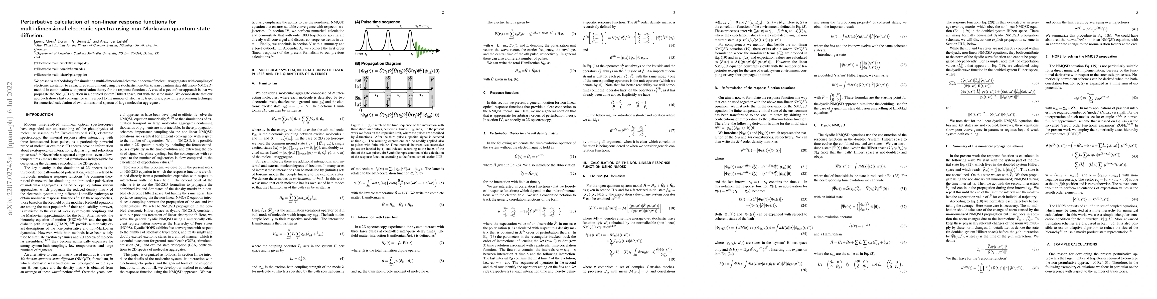 Thumbnail for Calculating non-linear response functions for multi-dimensional
  electronic spectroscopy using dyadic non-Markovian quantum state diffusion