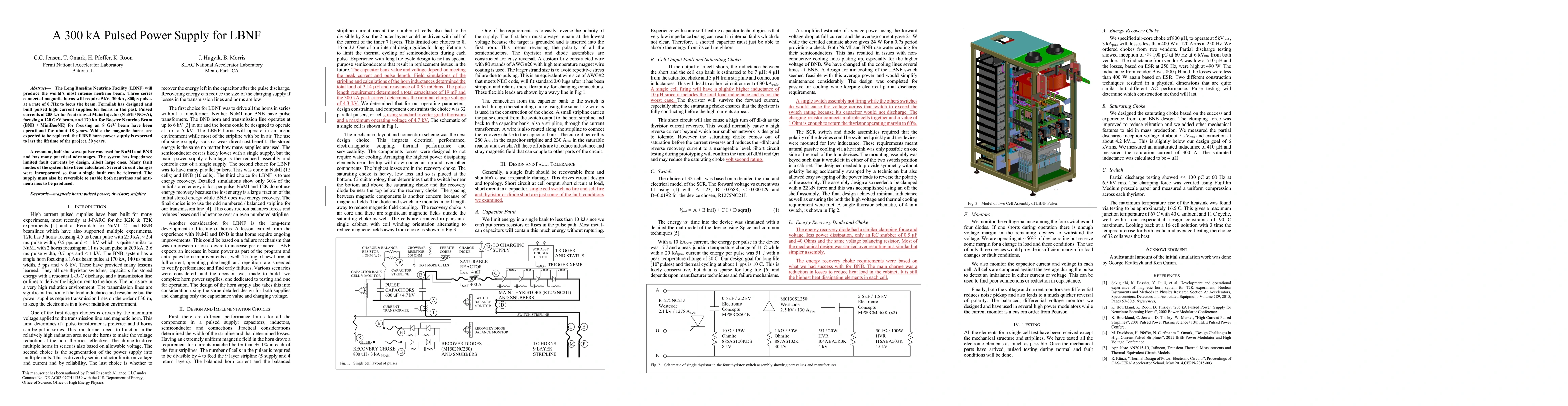Thumbnail for A 300 kA Pulsed Power Supply for LBNF