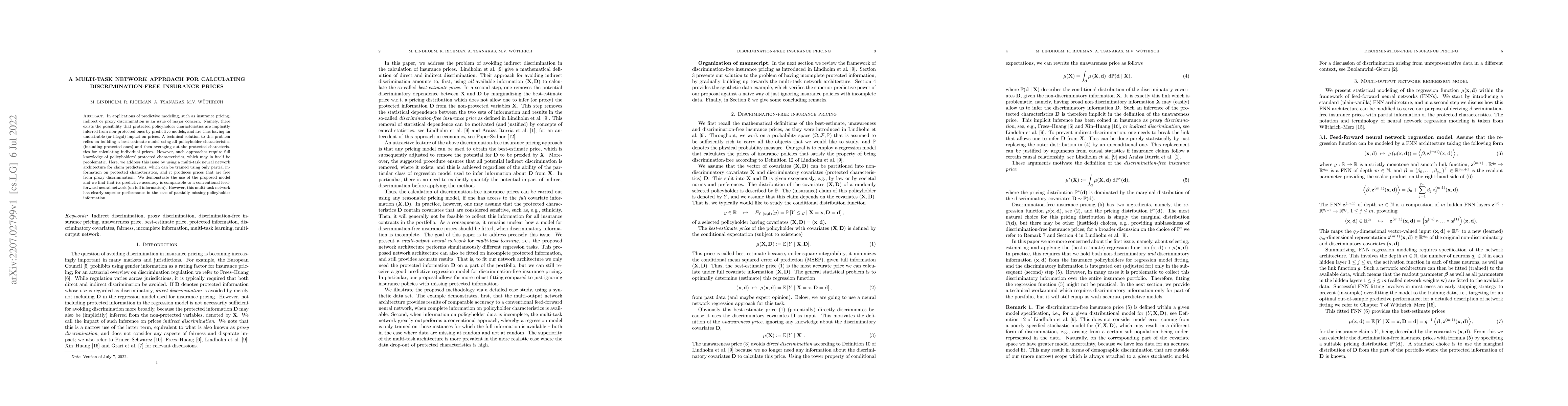 Thumbnail for A multi-task network approach for calculating discrimination-free
  insurance prices