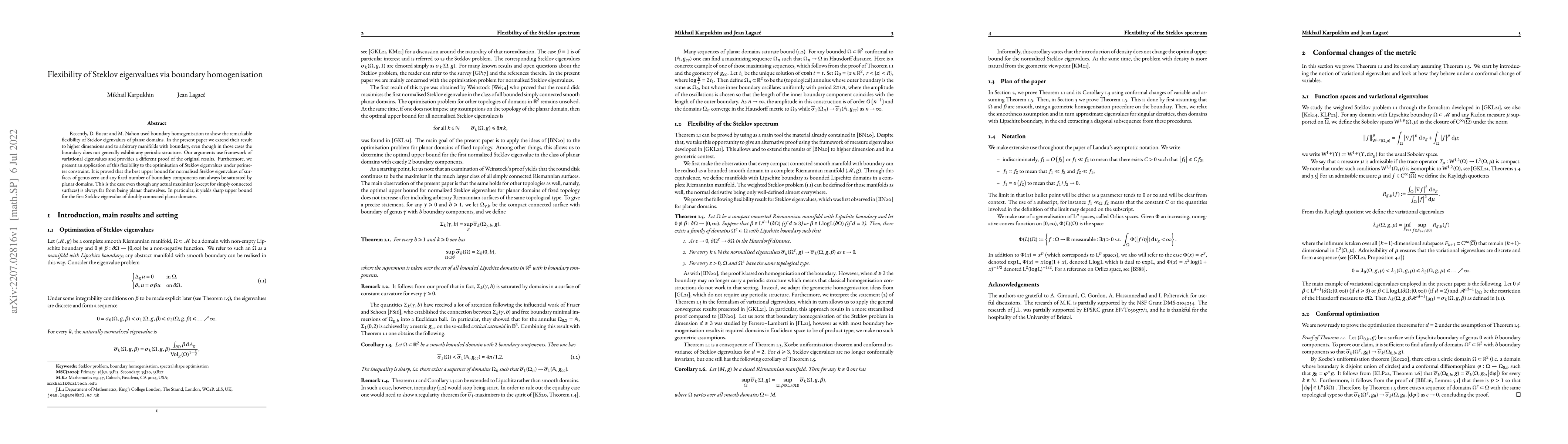 Thumbnail for Flexibility of Steklov eigenvalues via boundary homogenisation