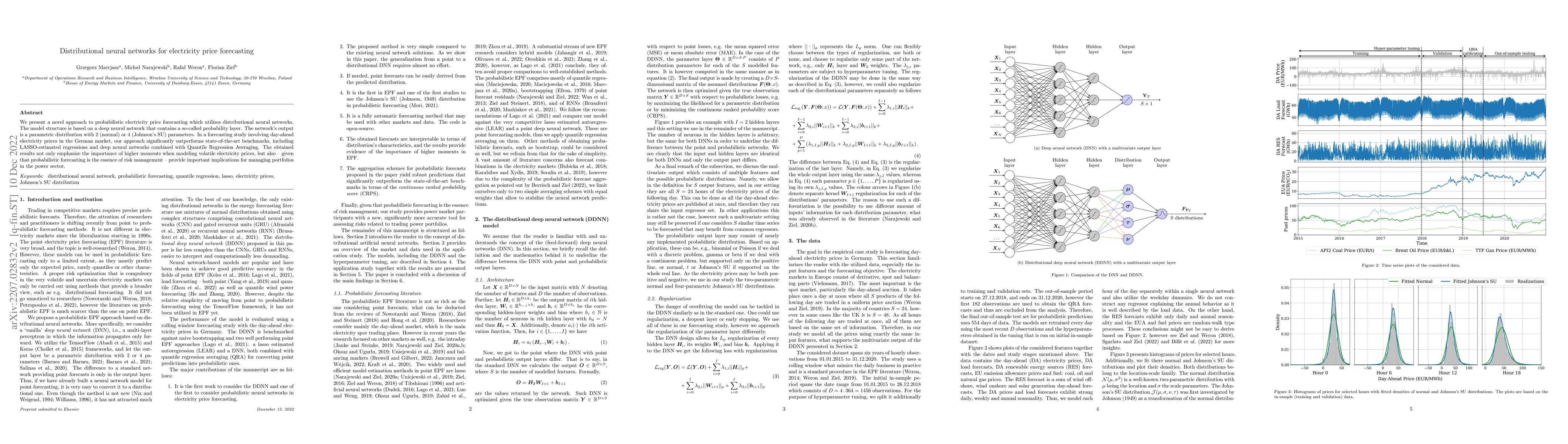 Thumbnail for Distributional neural networks for electricity price forecasting