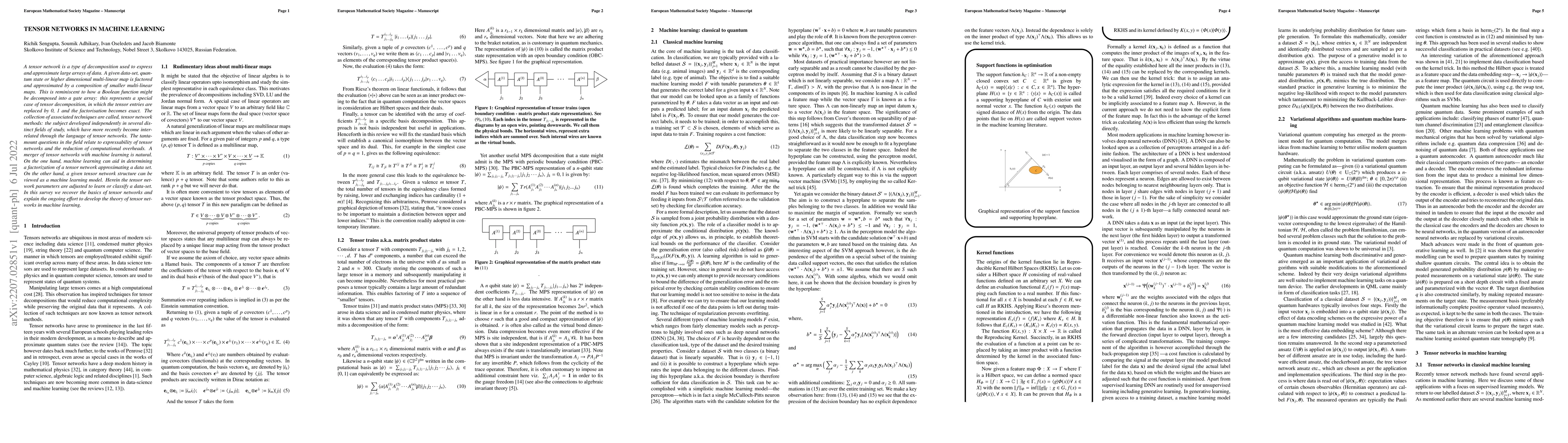 Thumbnail for Tensor networks in machine learning