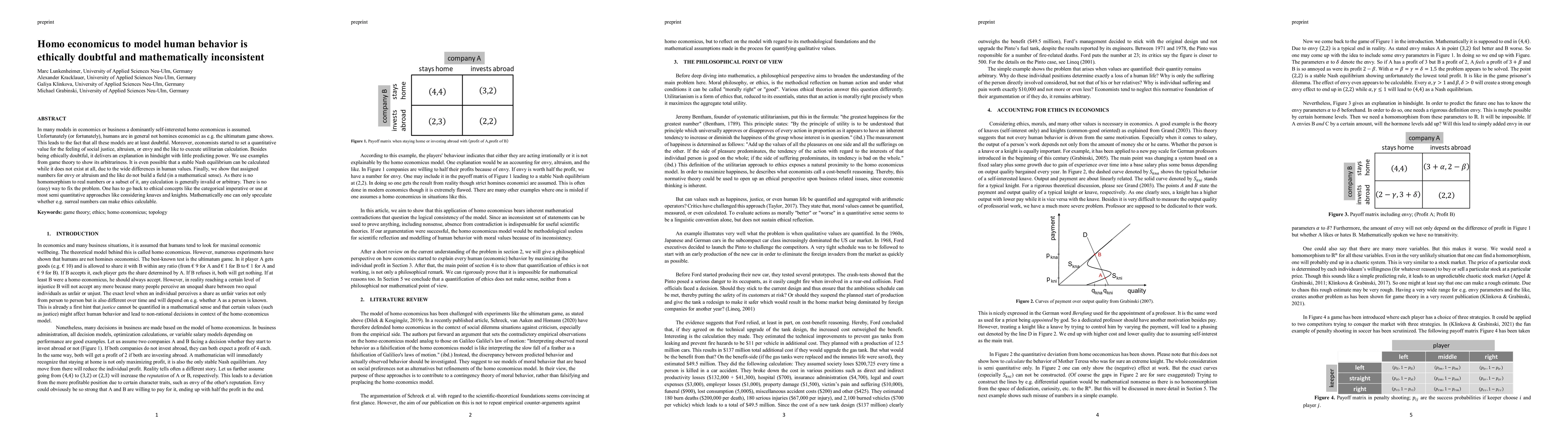 Thumbnail for Homo economicus to model human behavior is ethically doubtful and
  mathematically inconsistent