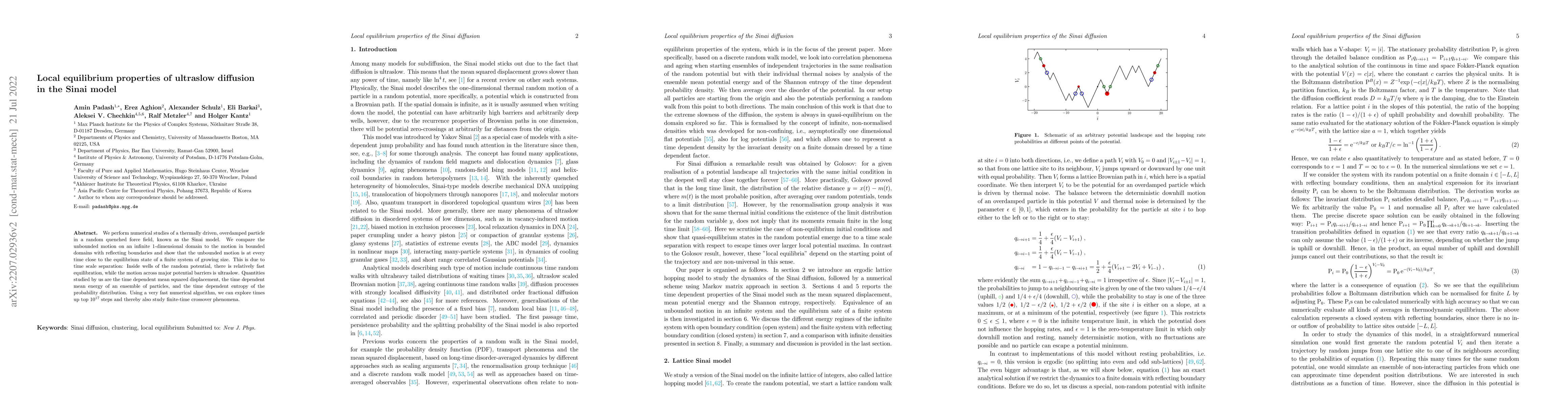 Thumbnail for Local equilibrium properties of ultraslow diffusion in the Sinai model