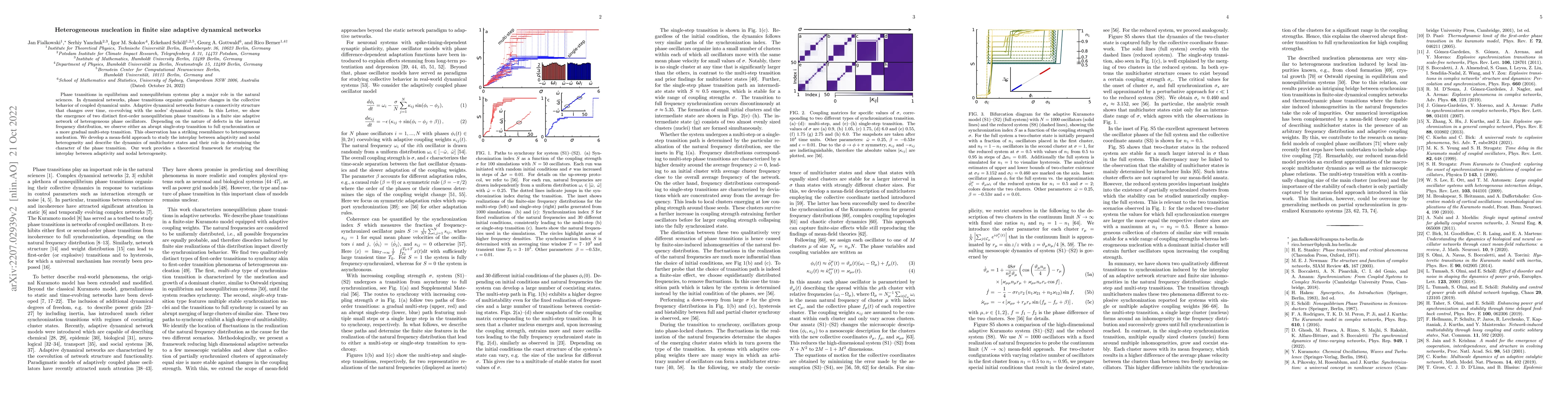 Thumbnail for Heterogeneous nucleation in finite size adaptive dynamical networks
