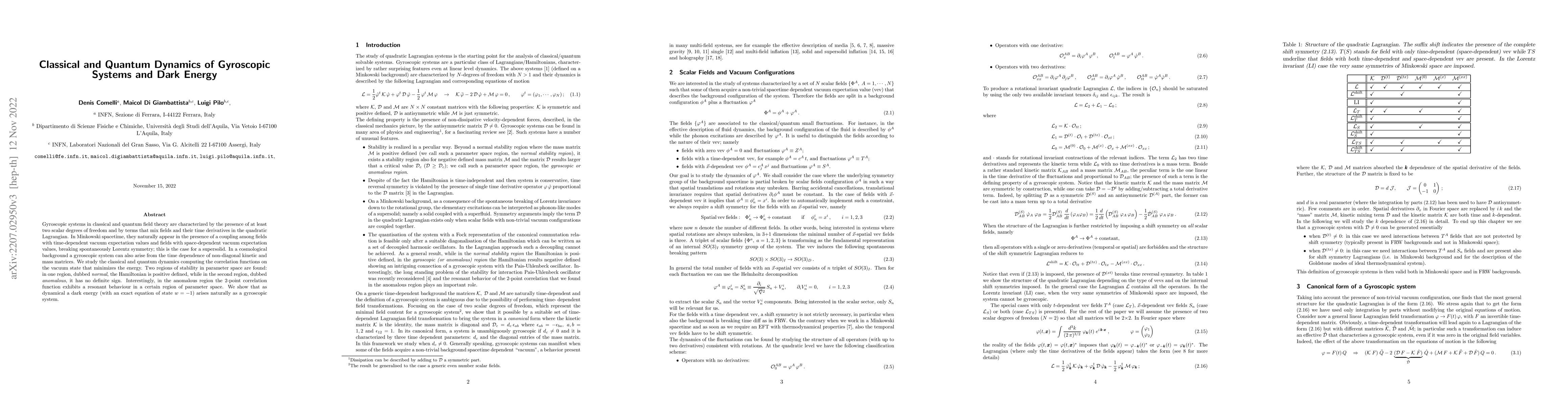 Thumbnail for Classical and Quantum Dynamics of Gyroscopic Systems and Dark Energy