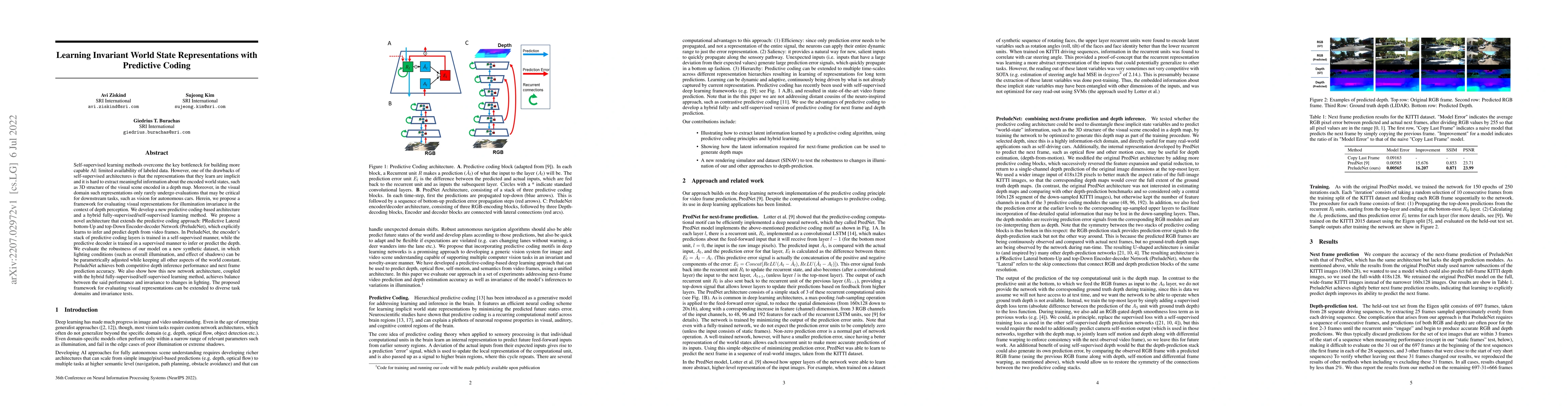 Thumbnail for Learning Invariant World State Representations with Predictive Coding