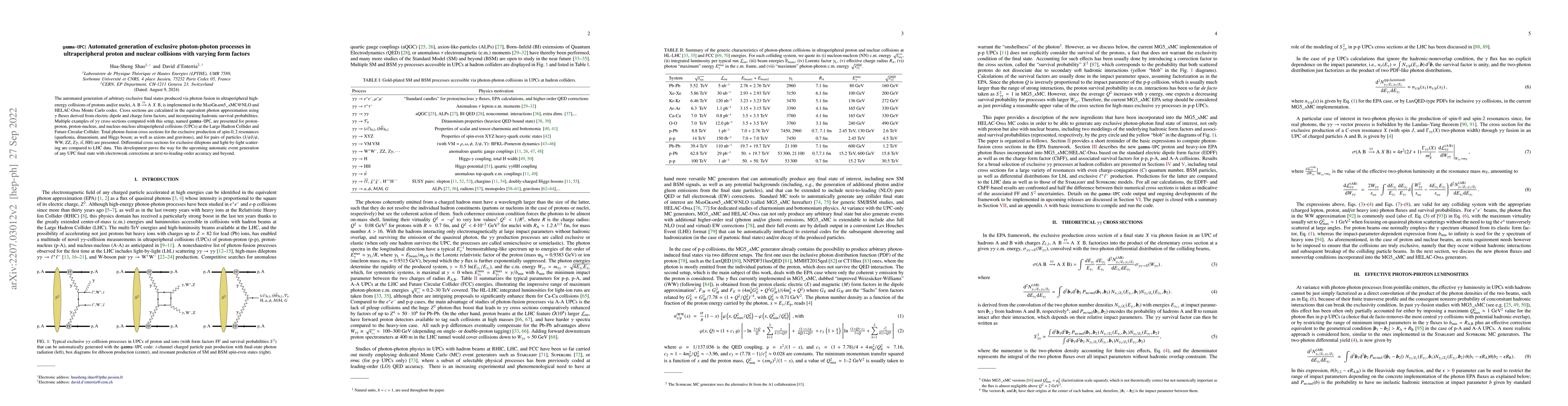 Thumbnail for gamma-UPC: Automated generation of exclusive photon-photon processes in
  ultraperipheral proton and nuclear collisions with varying form factors
