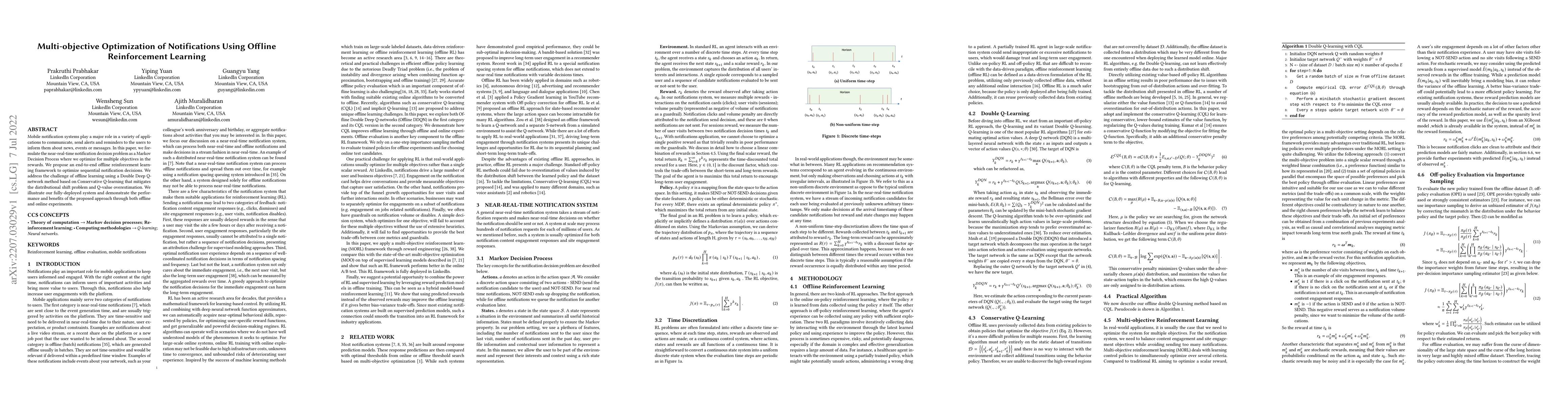 Thumbnail for Multi-objective Optimization of Notifications Using Offline
  Reinforcement Learning
