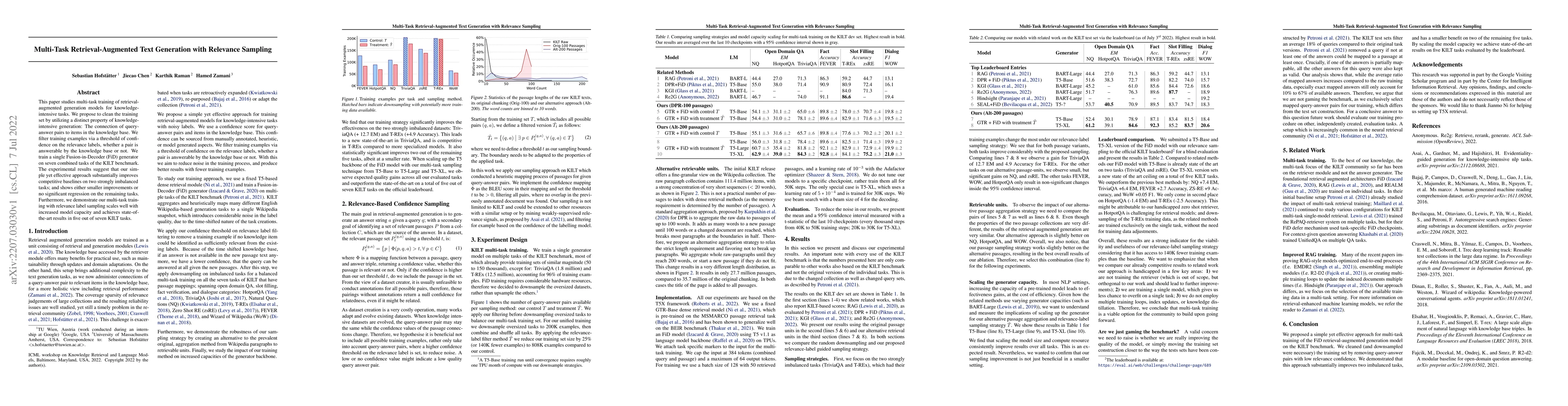 Thumbnail for Multi-Task Retrieval-Augmented Text Generation with Relevance Sampling