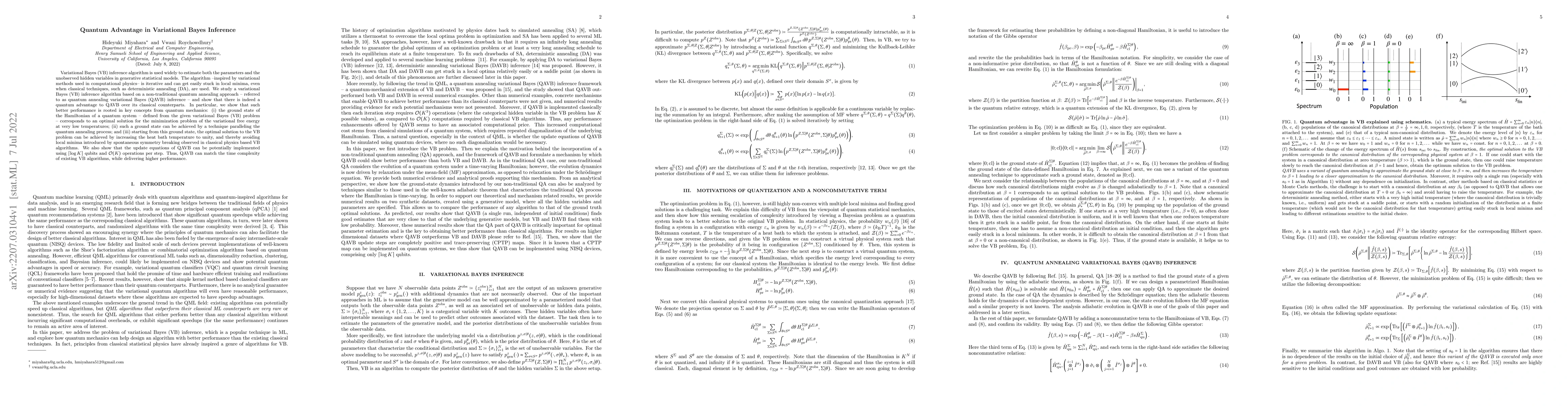 Thumbnail for Quantum Advantage in Variational Bayes Inference