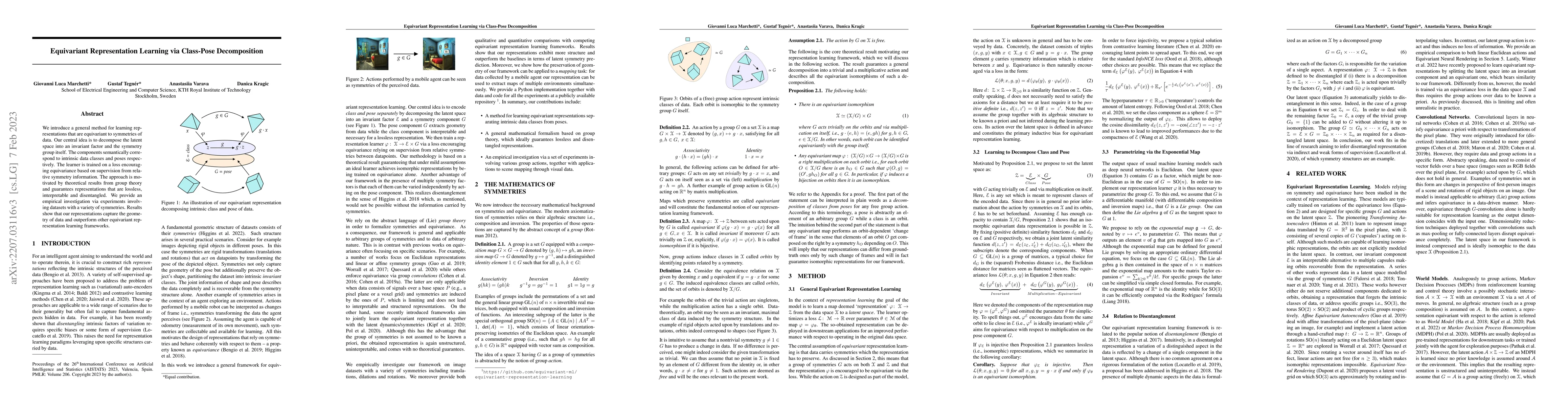 Thumbnail for Equivariant Representation Learning via Class-Pose Decomposition