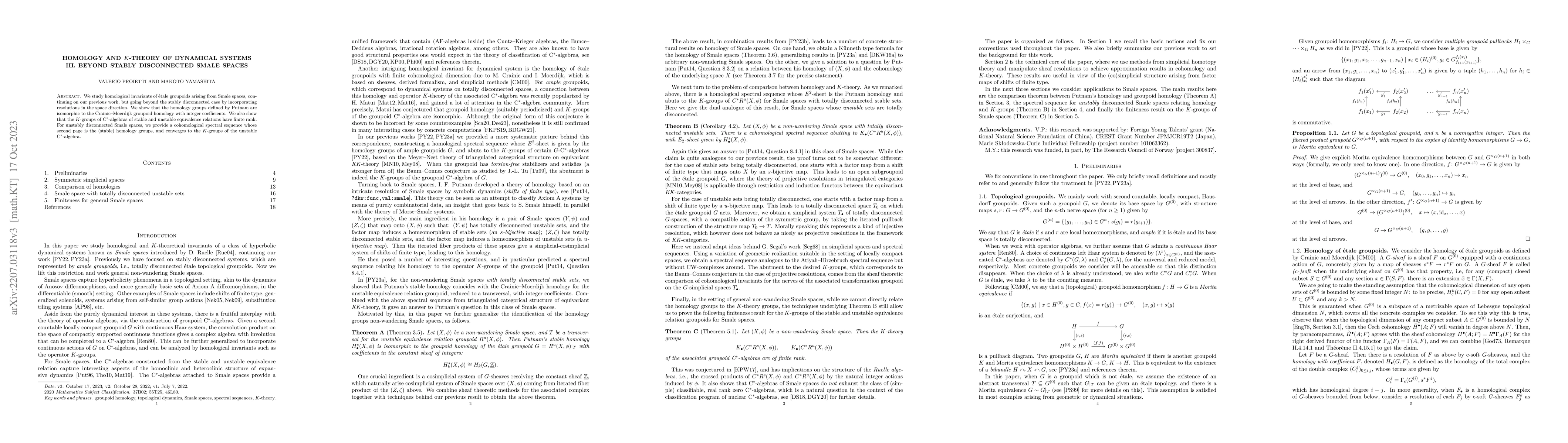 Thumbnail for Homology and K-theory of dynamical systems III. Beyond stably
  disconnected Smale spaces