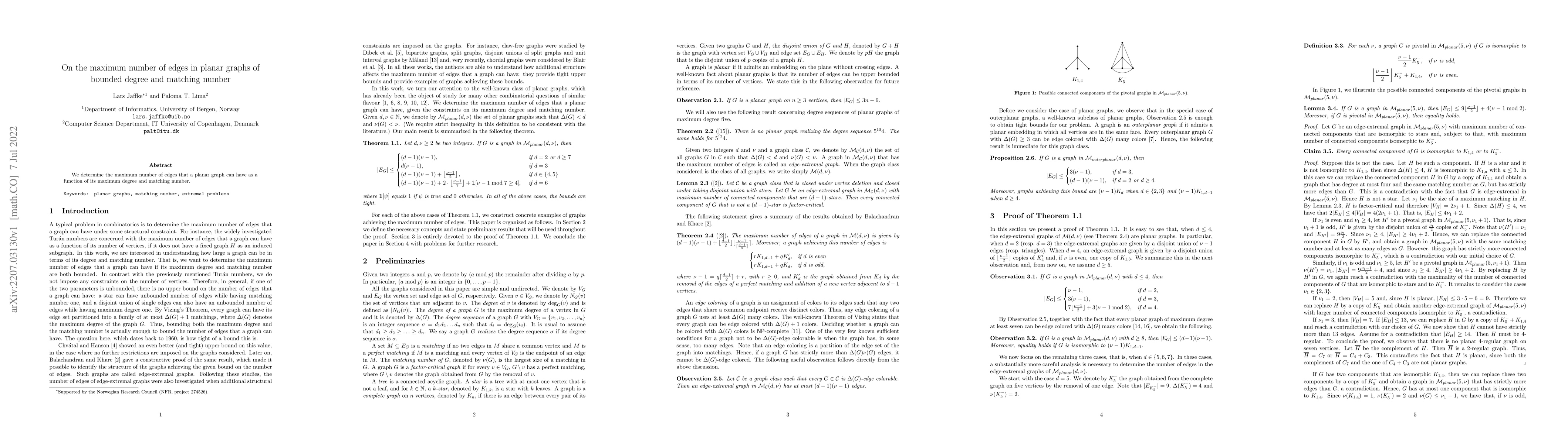 Thumbnail for On the maximum number of edges in planar graphs of bounded degree and
  matching number
