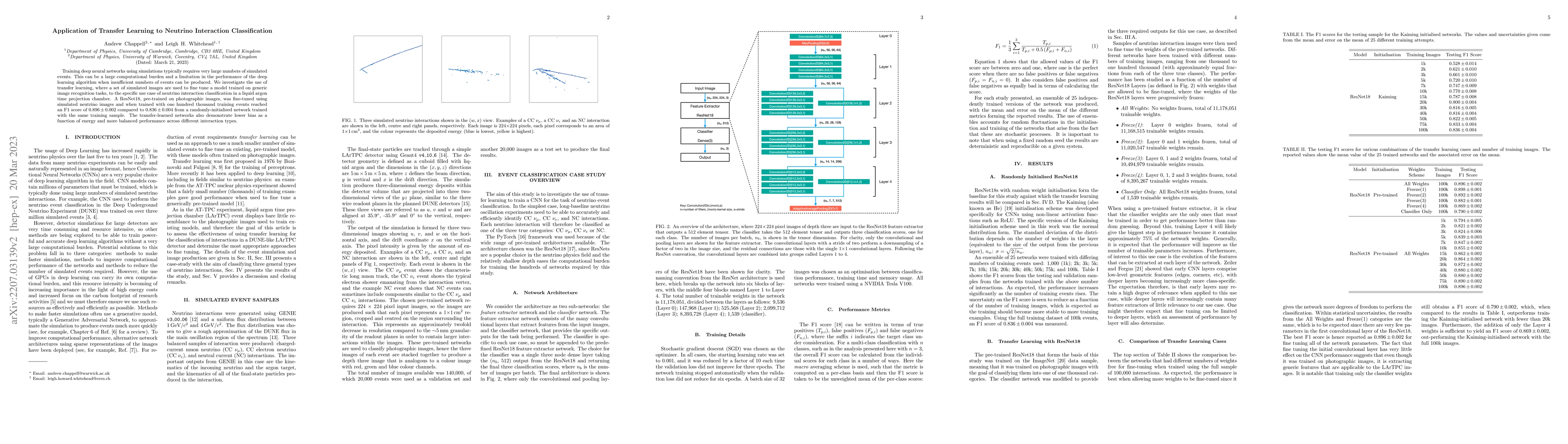 Thumbnail for Application of Transfer Learning to Neutrino Interaction Classification