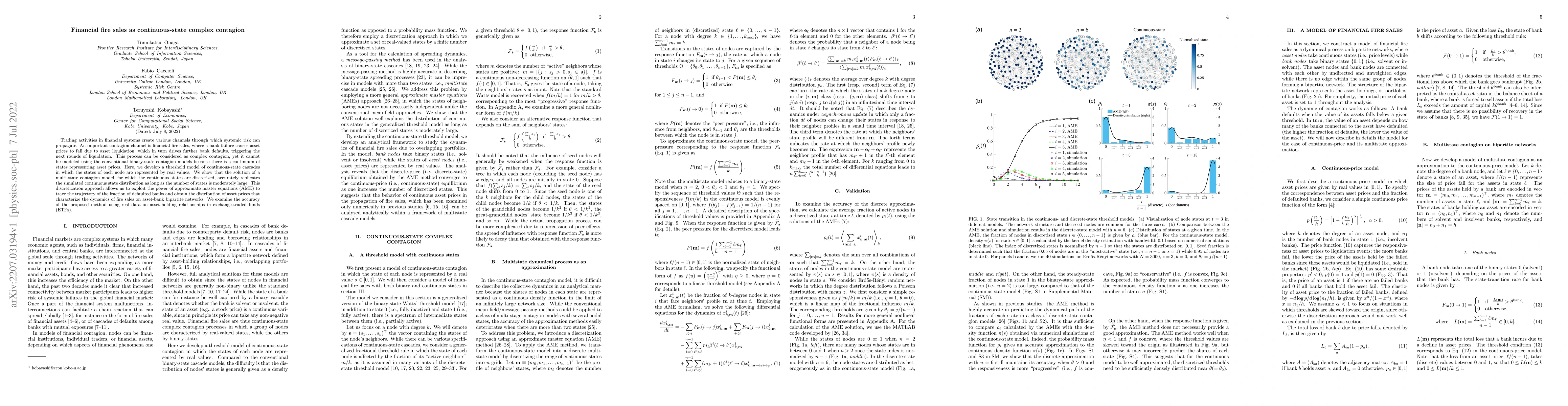 Thumbnail for Financial fire sales as continuous-state complex contagion