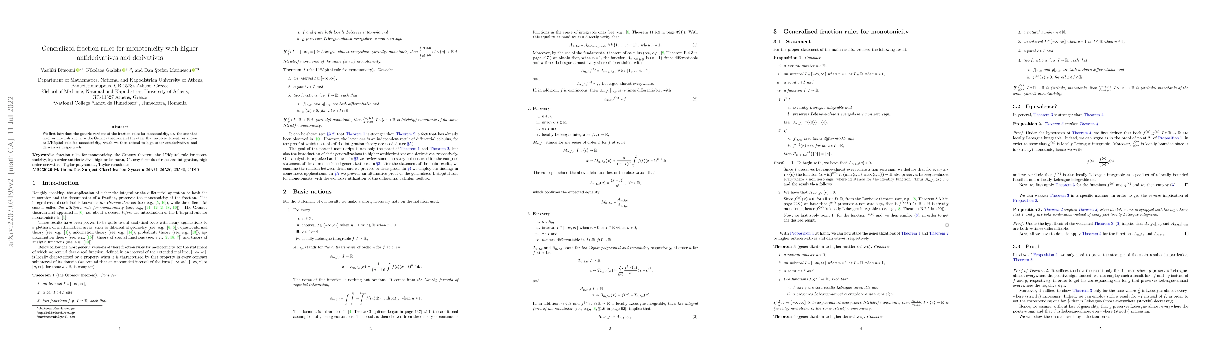 Thumbnail for Generalized fraction rules for monotonicity with higher antiderivatives
  and derivatives