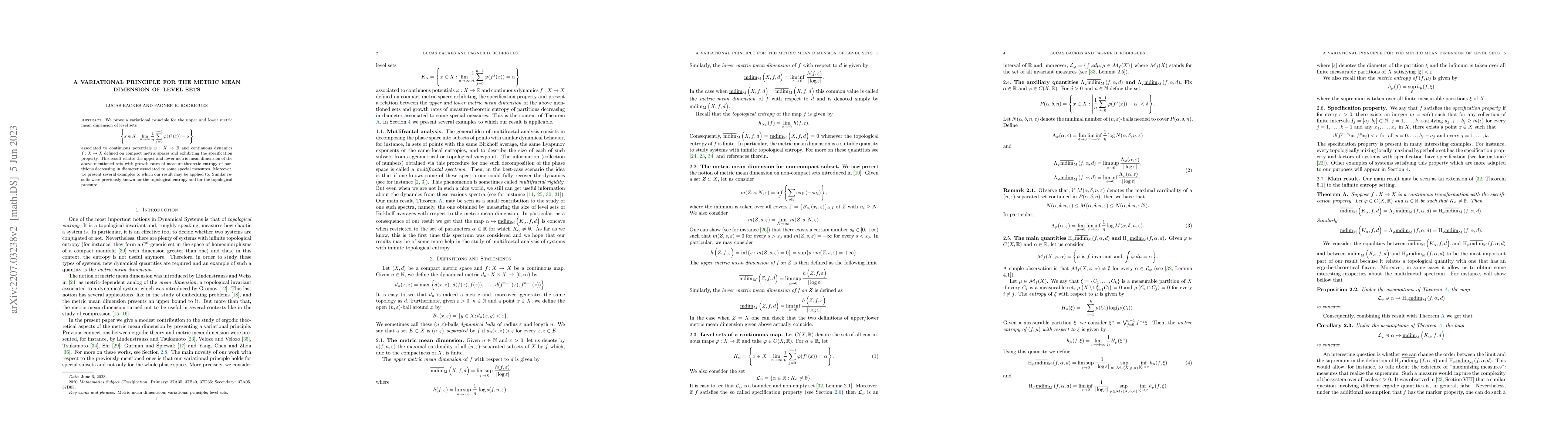 Thumbnail for A variational principle for the metric mean dimension of level sets