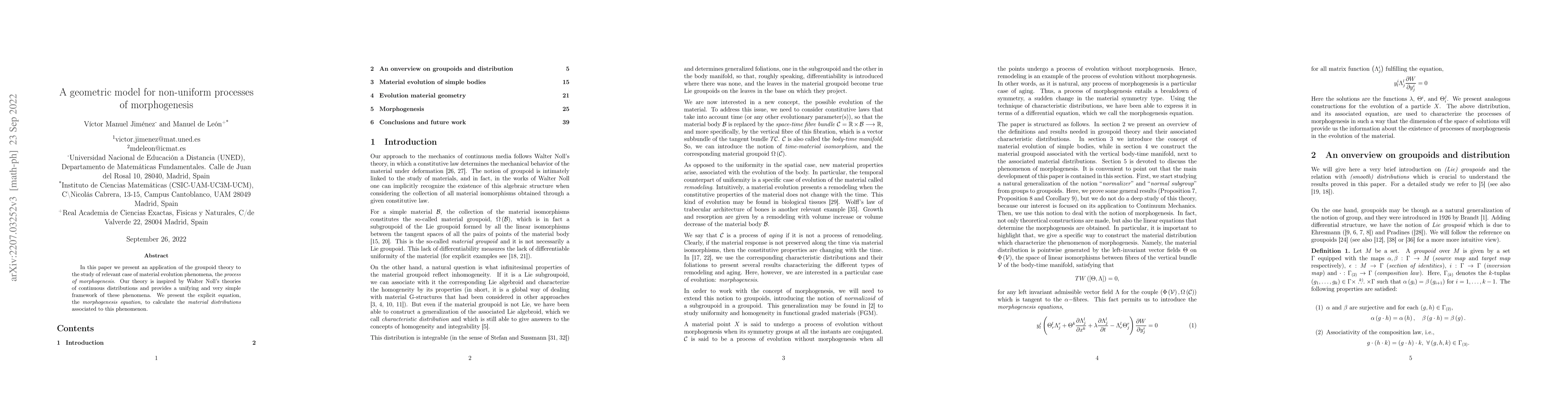 Thumbnail for A geometric model for non-uniform processes of morphogenesis