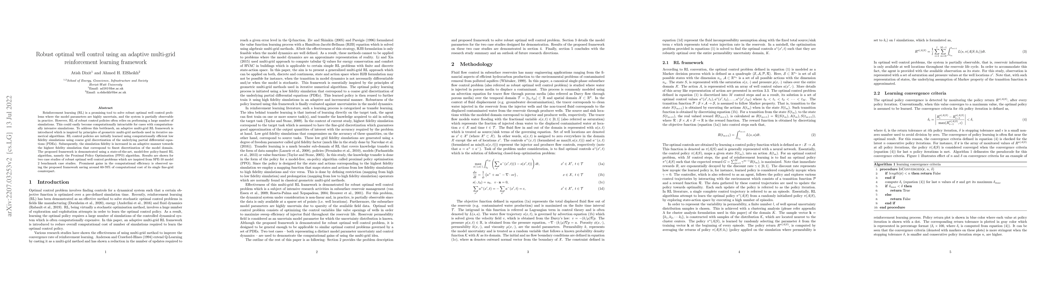 Thumbnail for Robust optimal well control using an adaptive multi-grid reinforcement
  learning framework