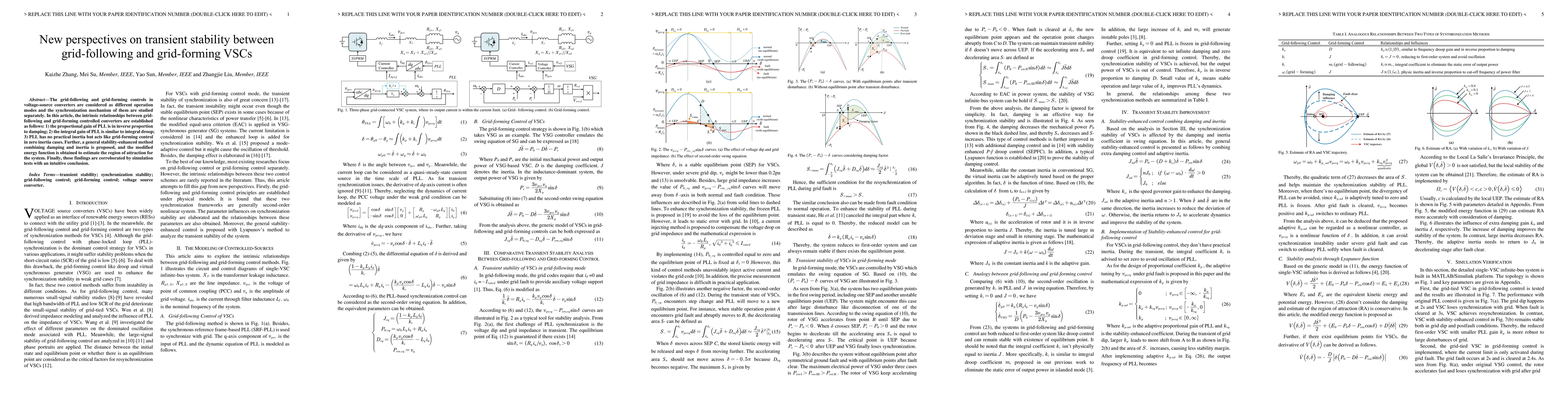 Thumbnail for New perspectives on transient stability between grid-following and
  grid-forming VSCs