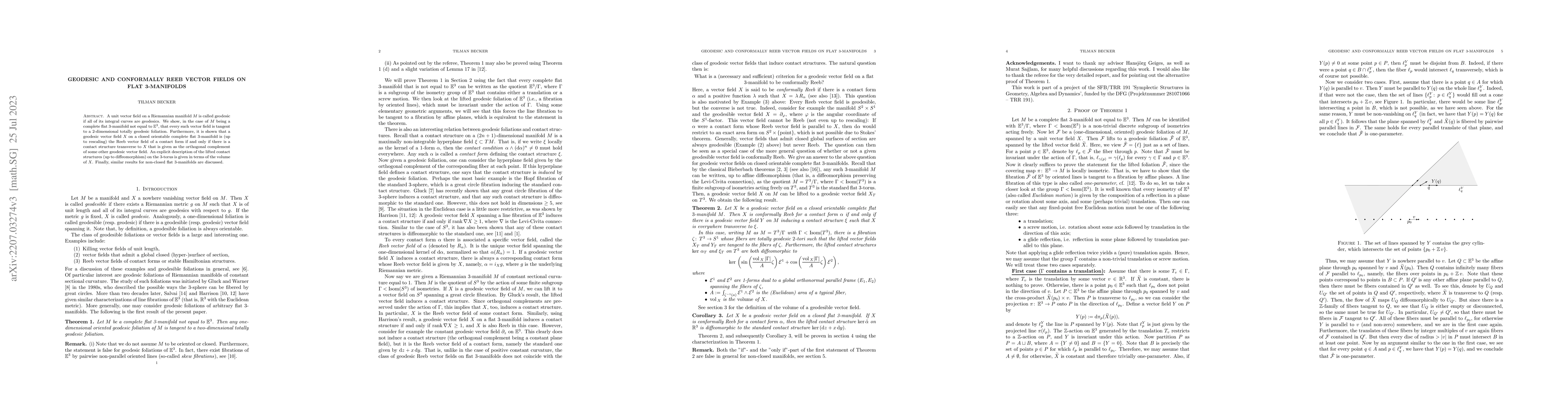 Thumbnail for Geodesic and conformally Reeb vector fields on flat 3-manifolds