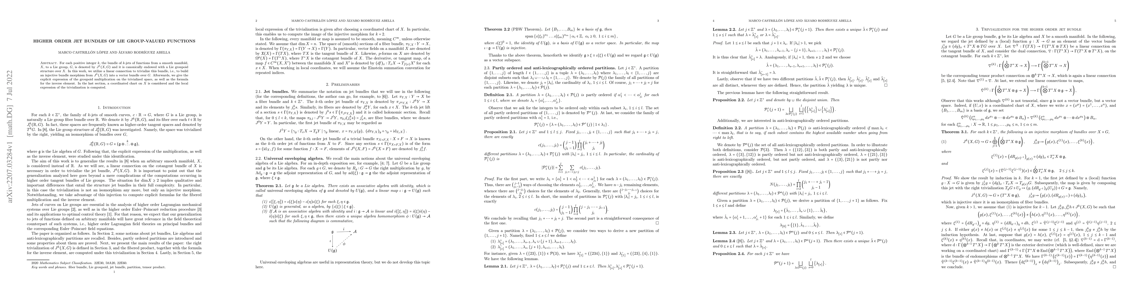 Thumbnail for Higher order jet bundles of Lie group-valued functions