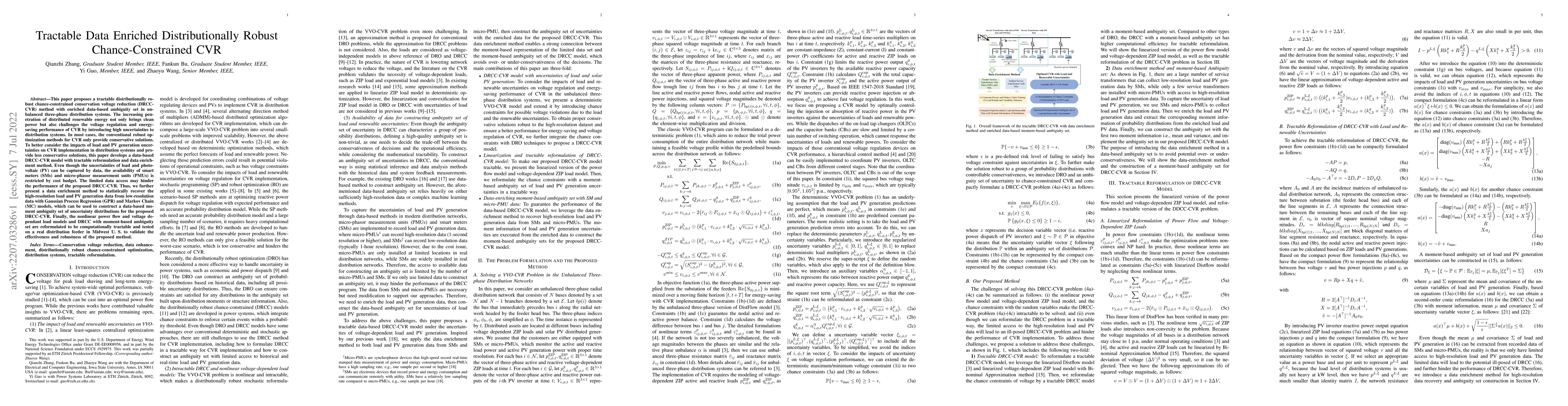 Thumbnail for Tractable Data Enriched Distributionally Robust Chance-Constrained CVR