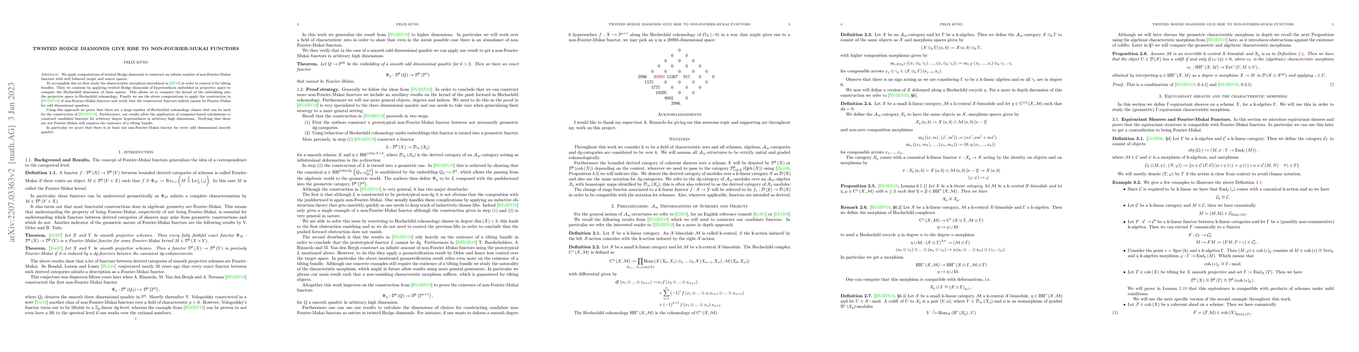 Thumbnail for Twisted Hodge diamonds give rise to non-Fourier-Mukai functors