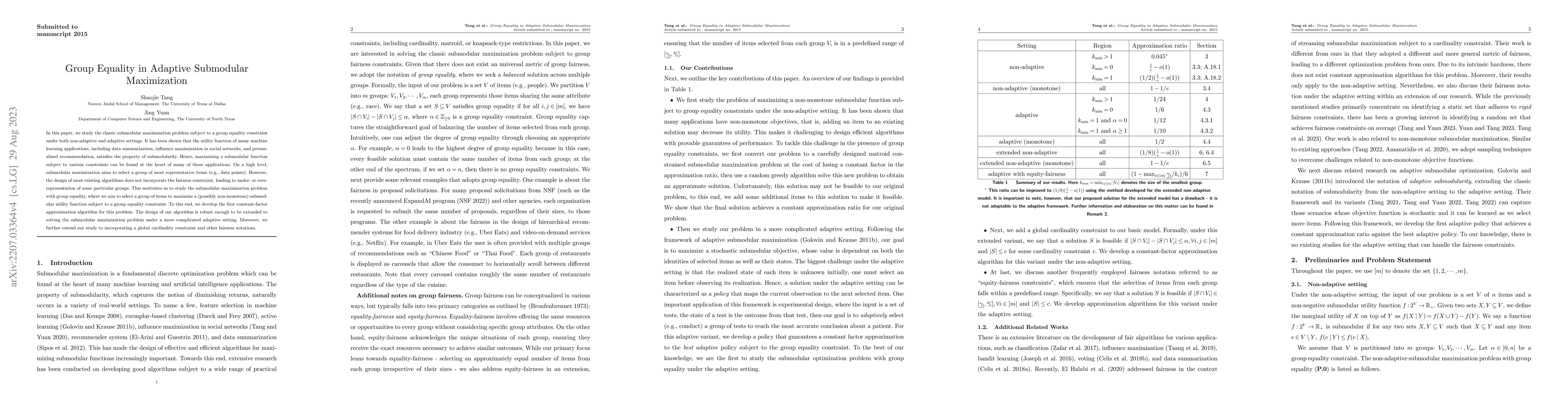 Thumbnail for Group Equality in Adaptive Submodular Maximization