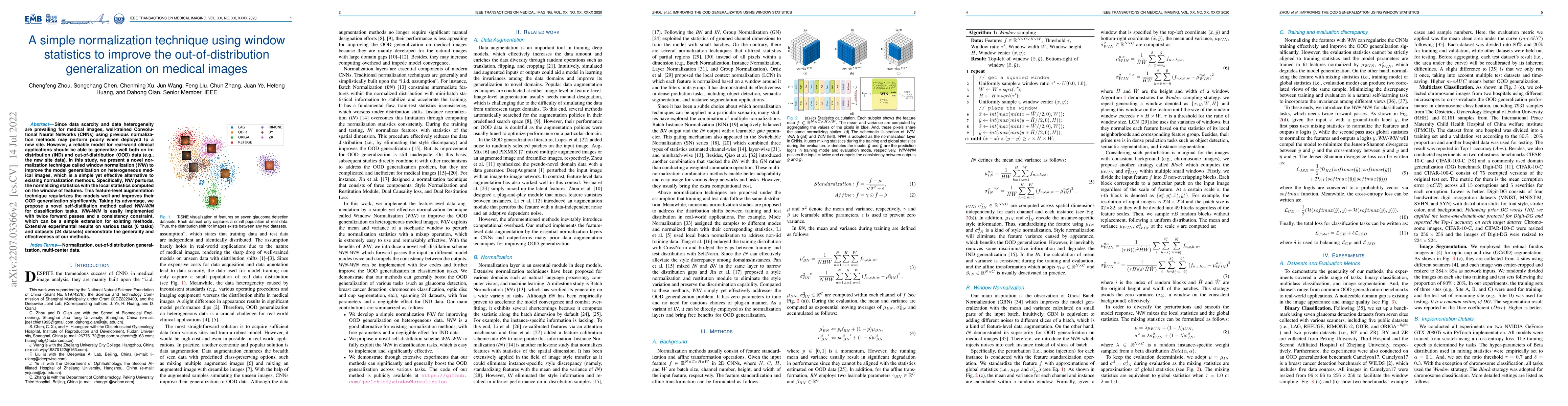 Thumbnail for A simple normalization technique using window statistics to improve the
  out-of-distribution generalization on medical images