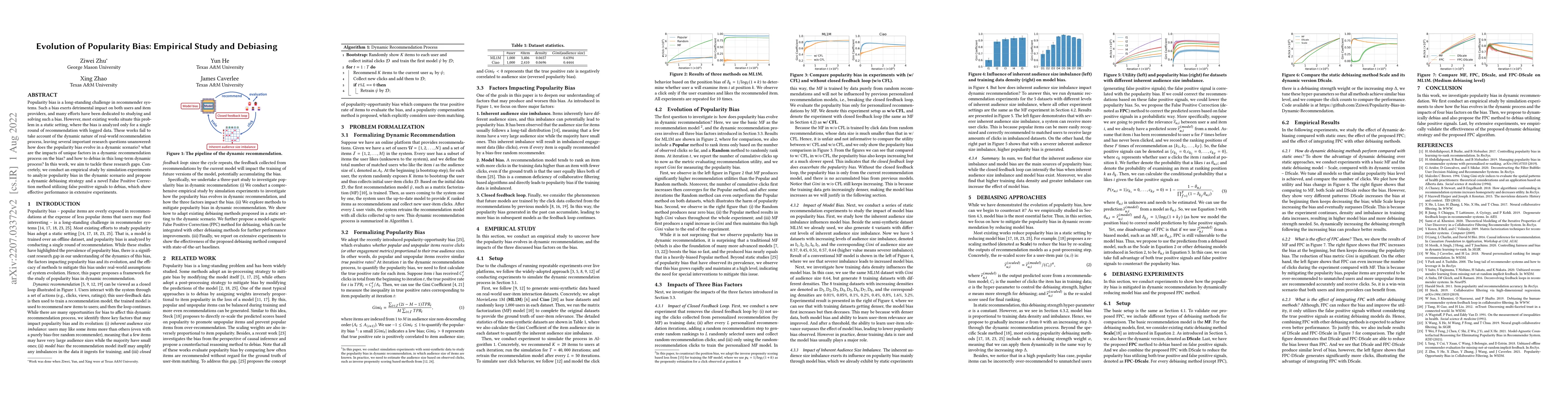 Thumbnail for Evolution of Popularity Bias: Empirical Study and Debiasing