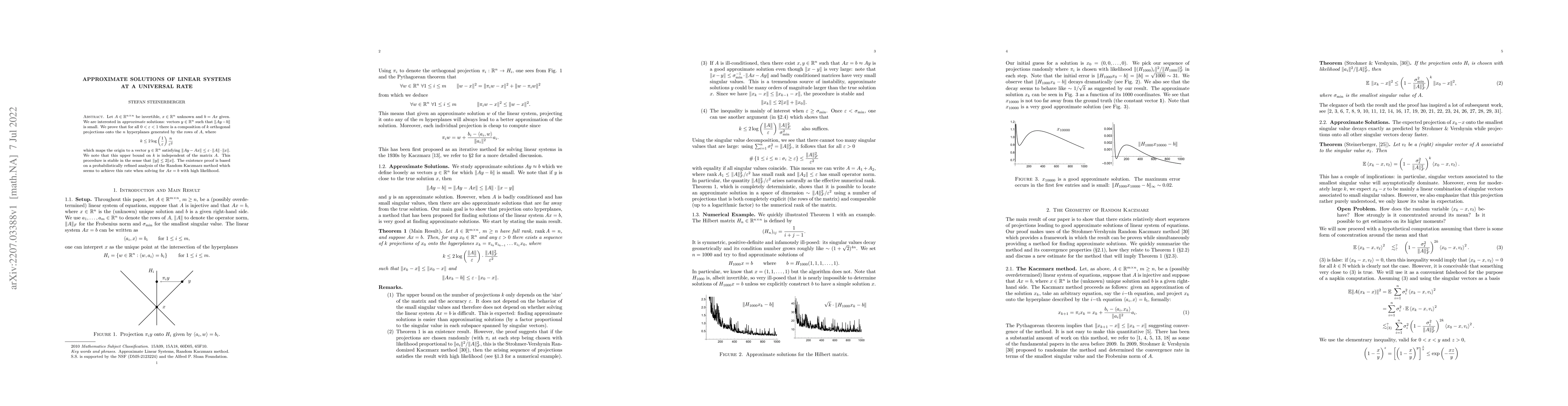 Thumbnail for Approximate Solutions of Linear Systems at a Universal Rate