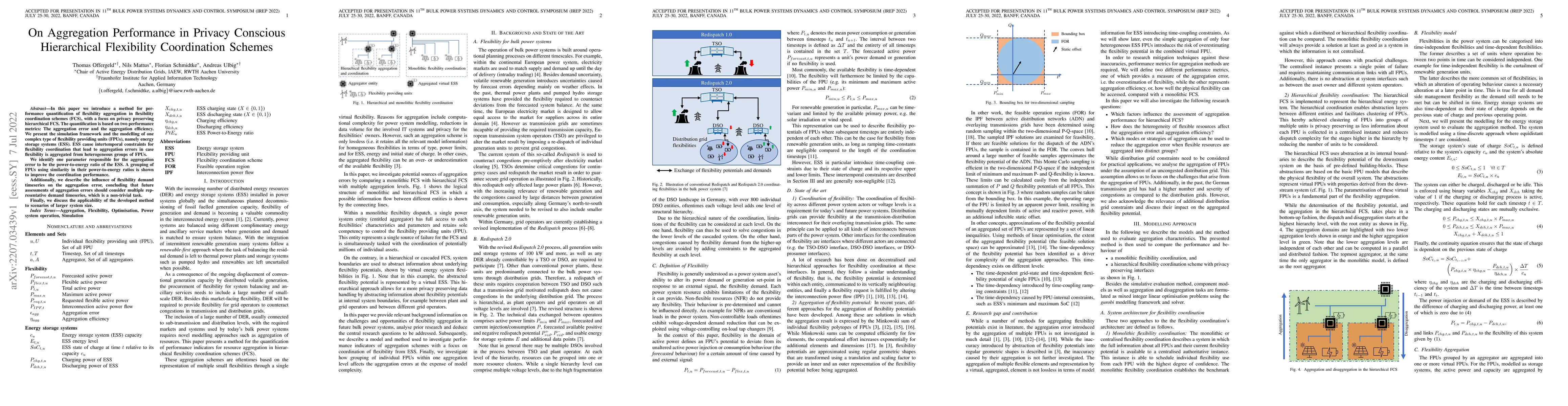 Thumbnail for On Aggregation Performance in Privacy Conscious Hierarchical Flexibility
  Coordination Schemes