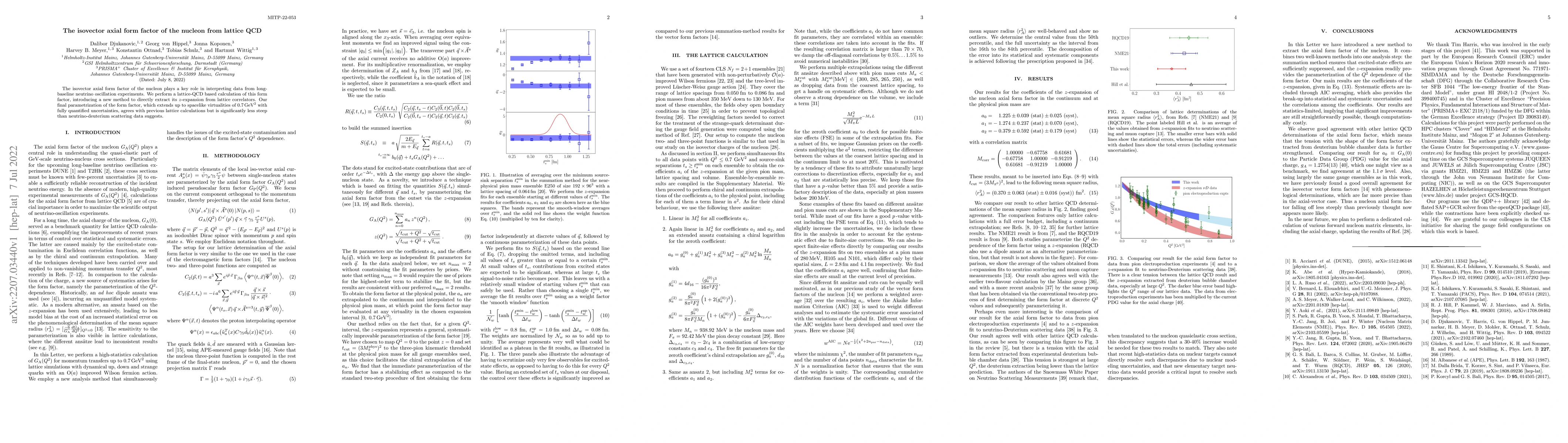 Thumbnail for The isovector axial form factor of the nucleon from lattice QCD