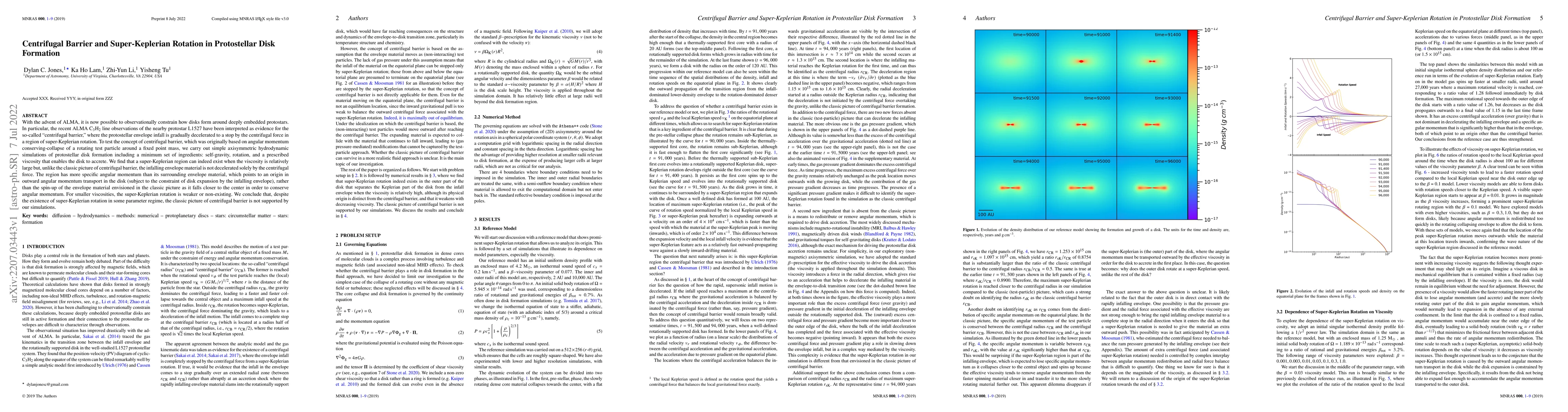 Thumbnail for Centrifugal Barrier and Super-Keplerian Rotation in Protostellar Disk
  Formation