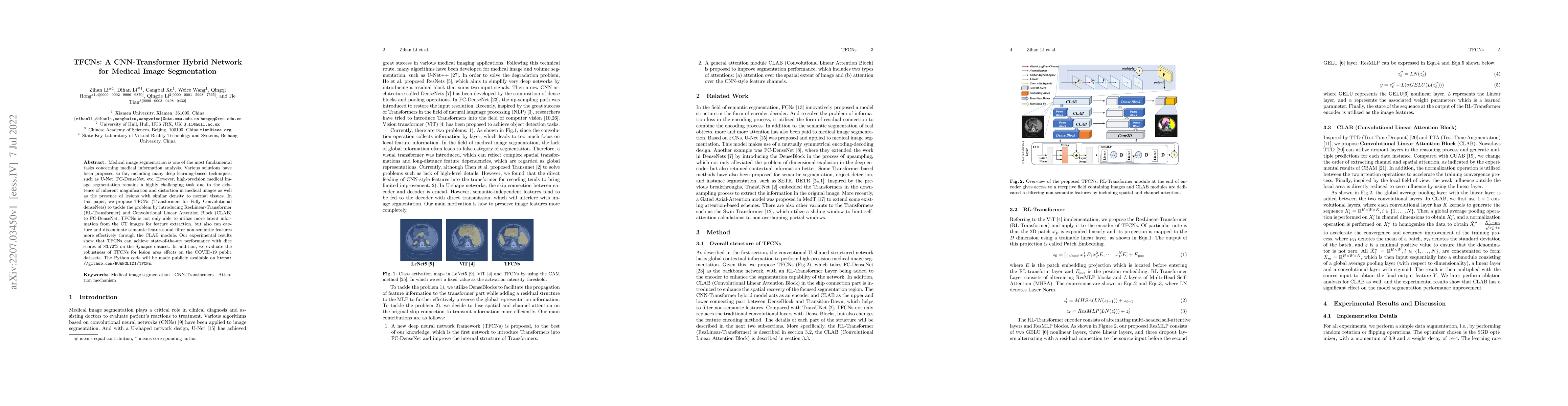 Thumbnail for TFCNs: A CNN-Transformer Hybrid Network for Medical Image Segmentation