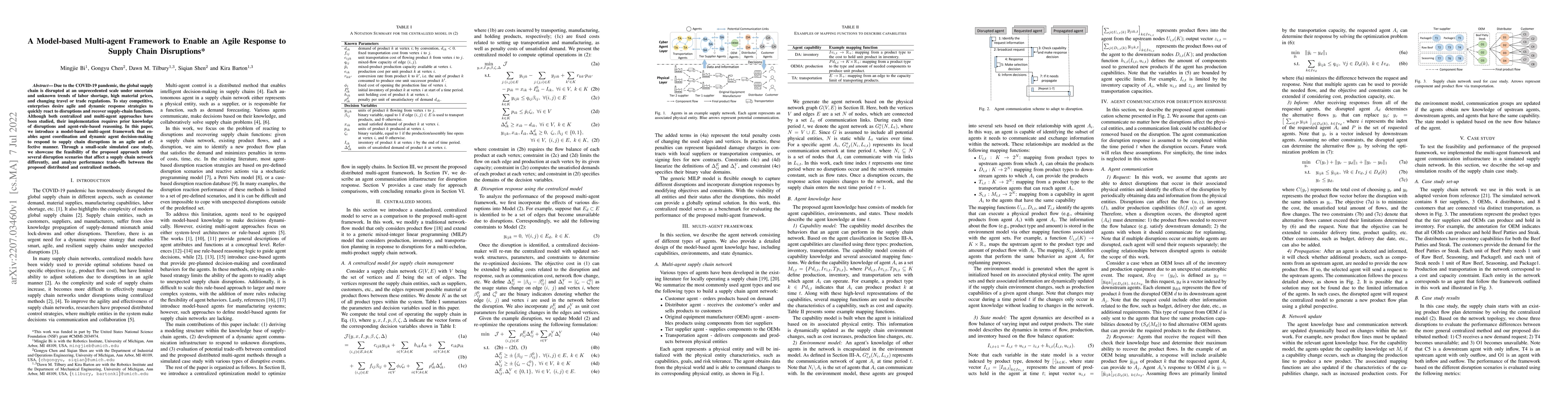 Thumbnail for A Model-based Multi-agent Framework to Enable an Agile Response to
  Supply Chain Disruptions