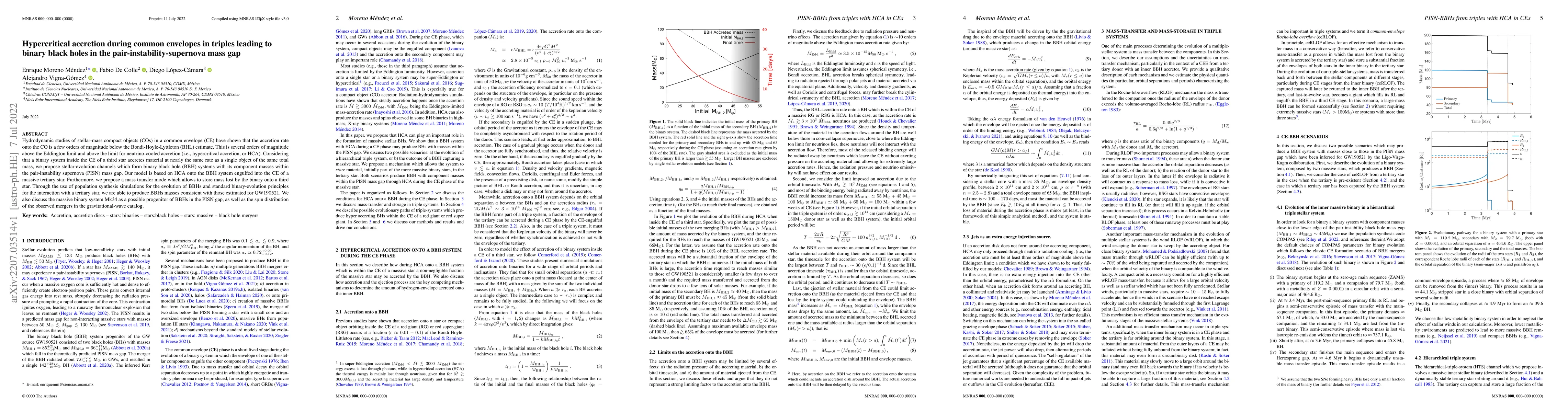 Thumbnail for Hypercritical accretion during common envelopes in triples leading to
  binary black holes in the pair-instability-supernova mass gap