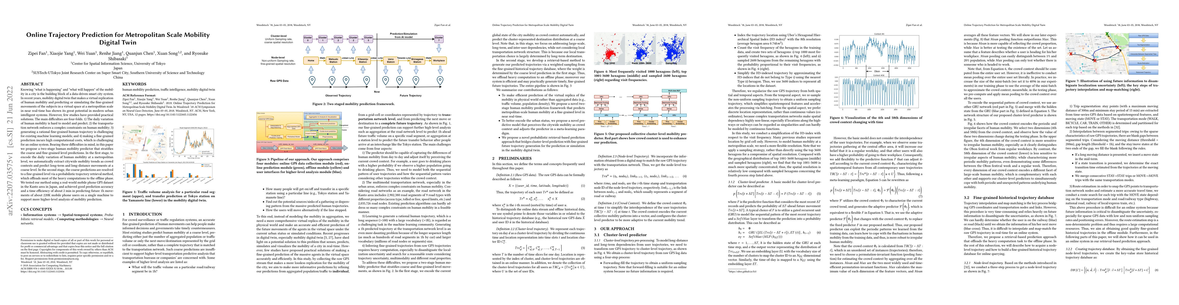 Thumbnail for Online Trajectory Prediction for Metropolitan Scale Mobility Digital
  Twin