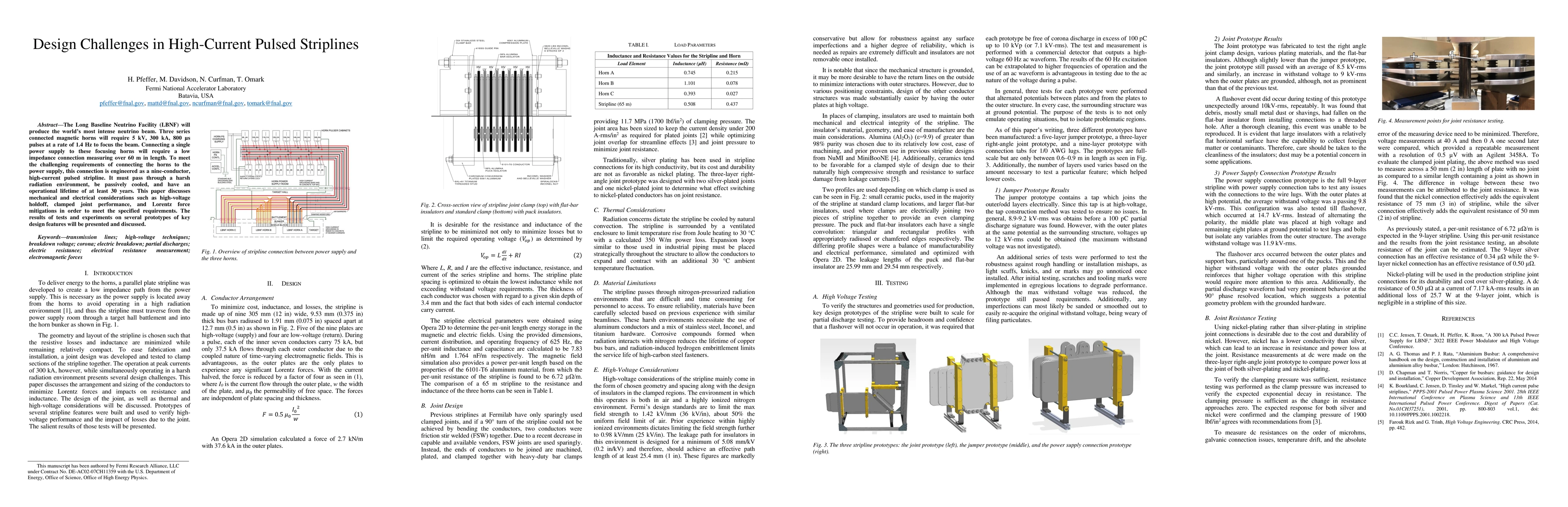 Thumbnail for Design Challenges in High-Current Pulsed Striplines