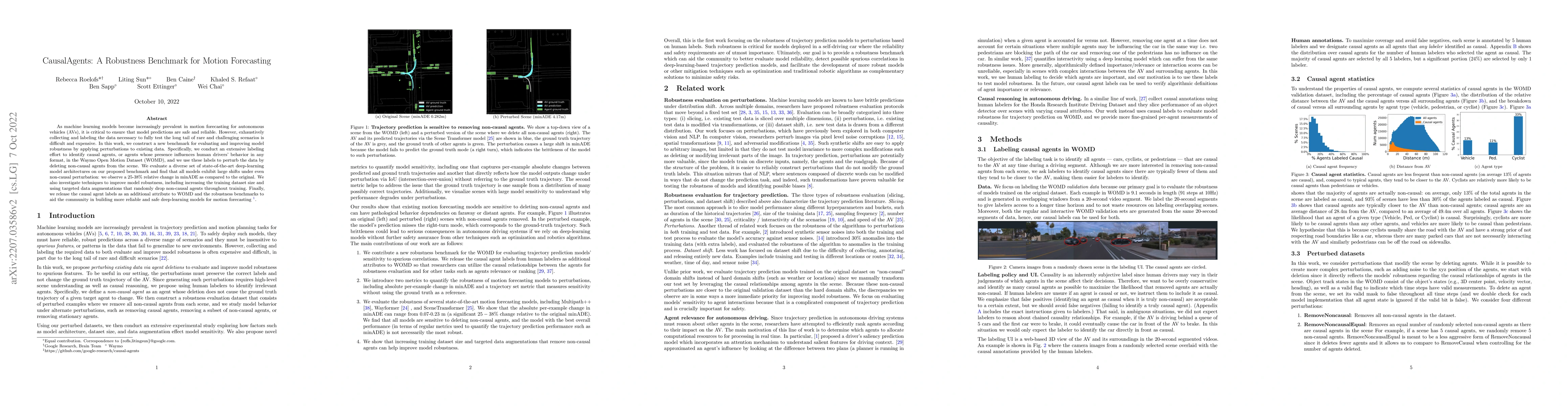 Thumbnail for CausalAgents: A Robustness Benchmark for Motion Forecasting using Causal
  Relationships