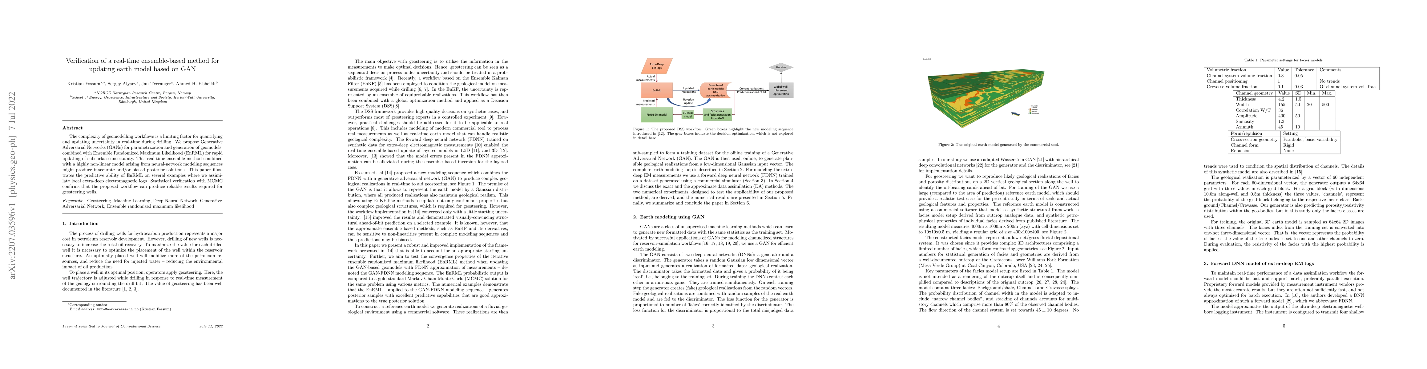 Thumbnail for Verification of a real-time ensemble-based method for updating earth
  model based on GAN