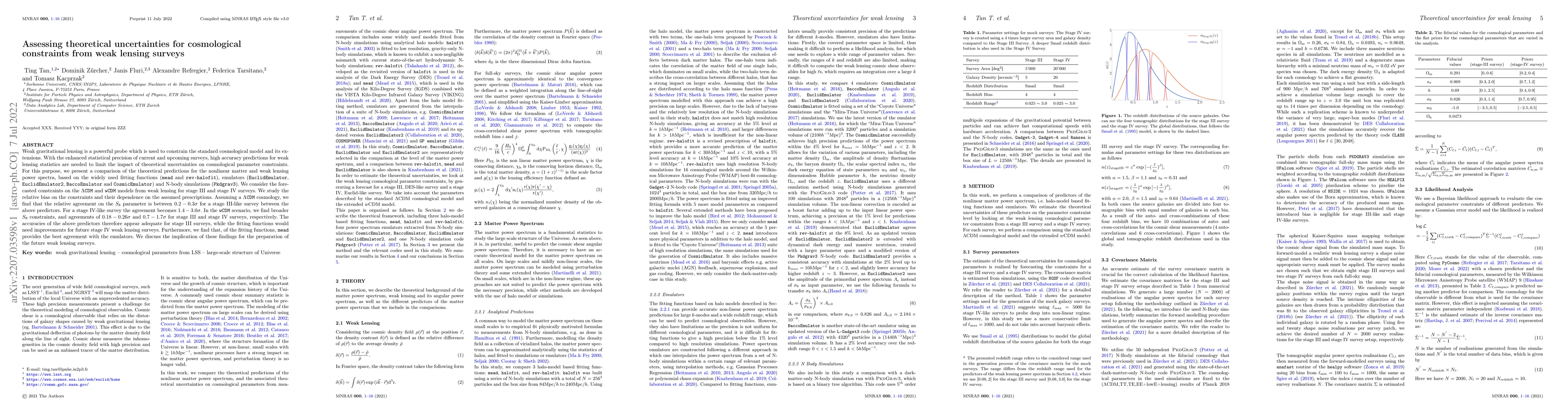 Thumbnail for Assessing theoretical uncertainties for cosmological constraints from
  weak lensing surveys