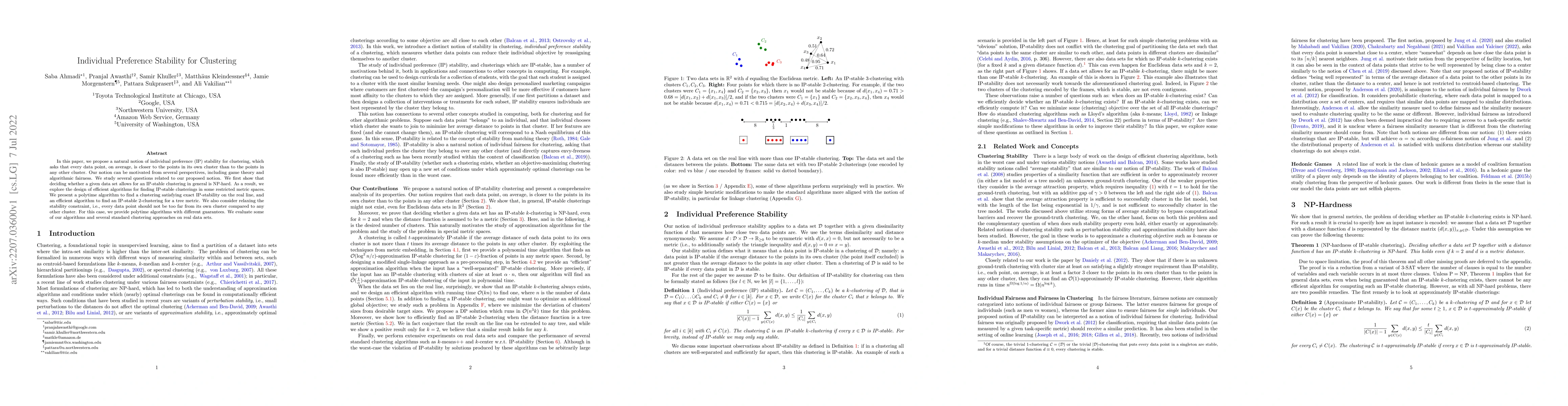 Thumbnail for Individual Preference Stability for Clustering