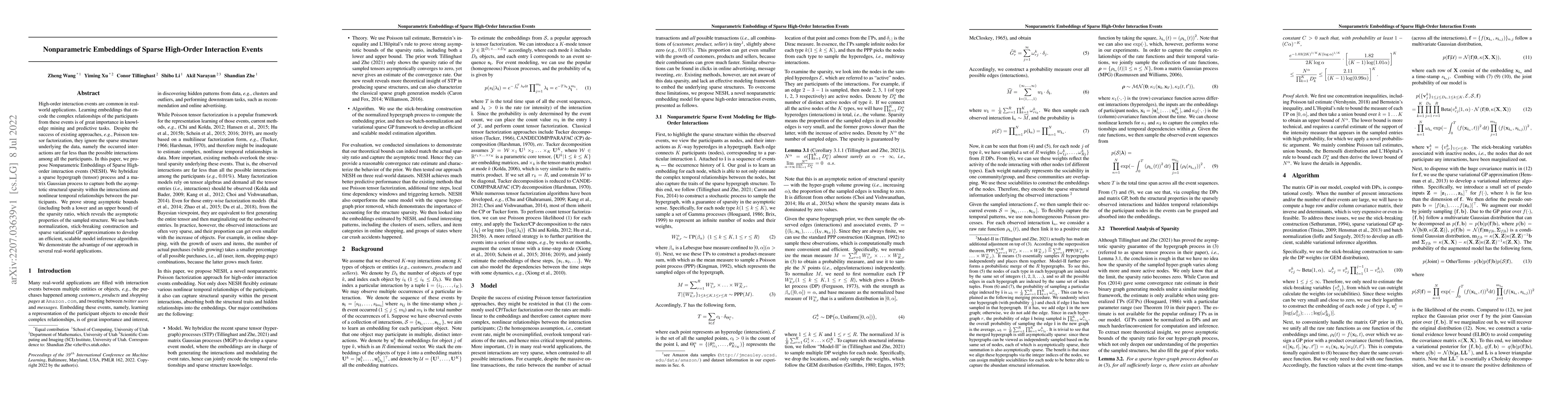 Thumbnail for Nonparametric Embeddings of Sparse High-Order Interaction Events