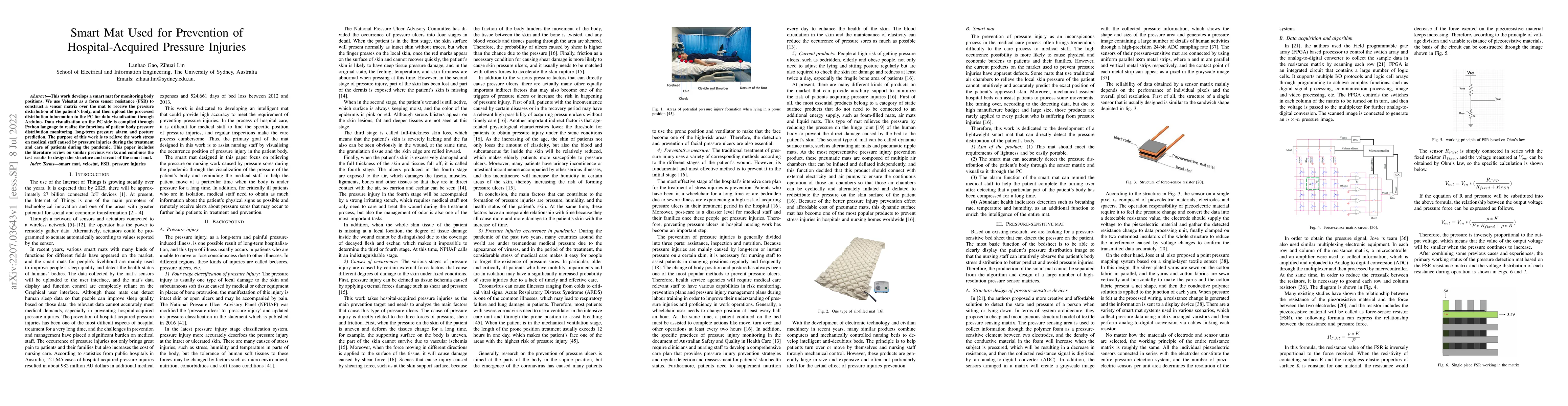 Thumbnail for Smart Mat Used for Prevention of Hospital-Acquired Pressure Injuries